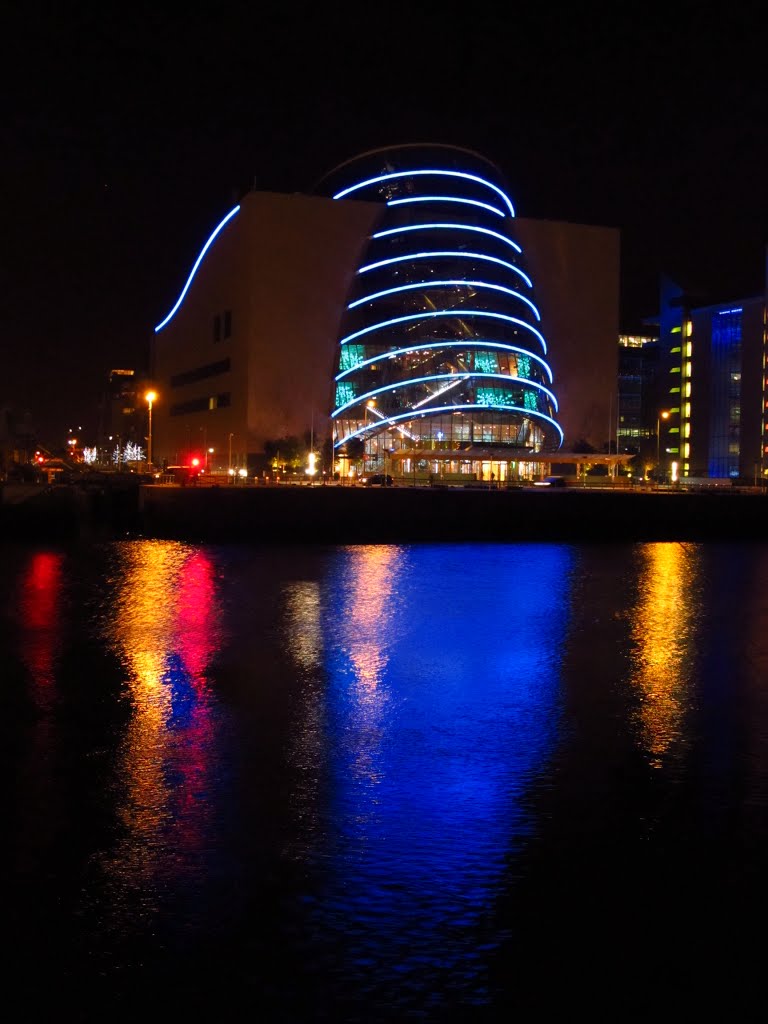 Dublin Convention Centre at night