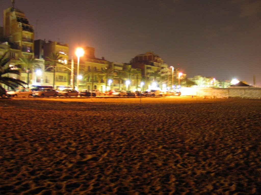 Badalona Beach by night