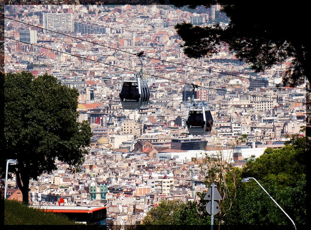 Barcelona - Panorama miasta / Panorama of the city - malby