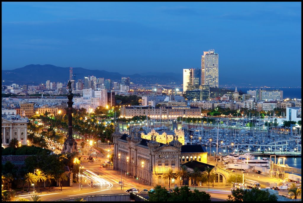 Port Vell - Barcelona - Blue Hour Harbour View - [By Stathis Chionidis]