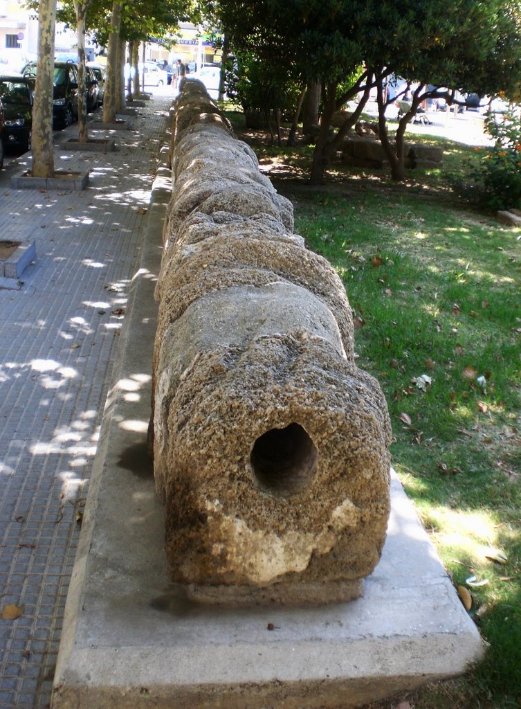 restos de la tuberia realizada por los romanos para llevar agua potable a Cadiz