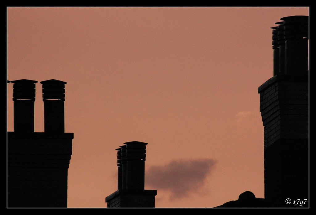 Detalle - Salida de humos al atardecer