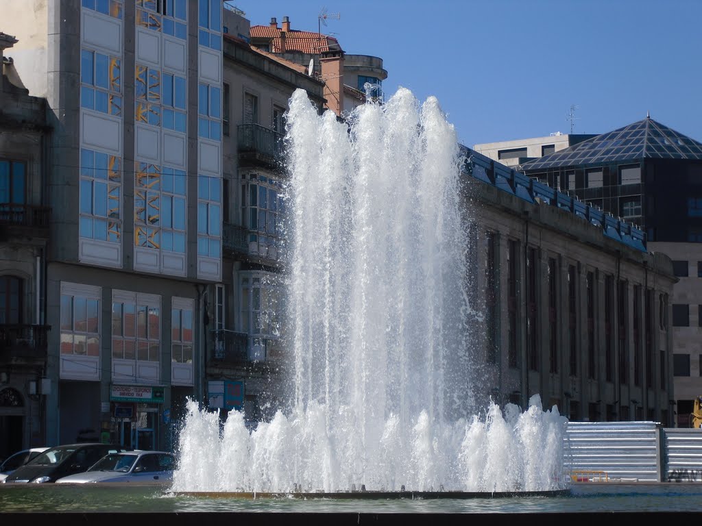 Fuente en el Arenal. Vigo. Galicia.  España.