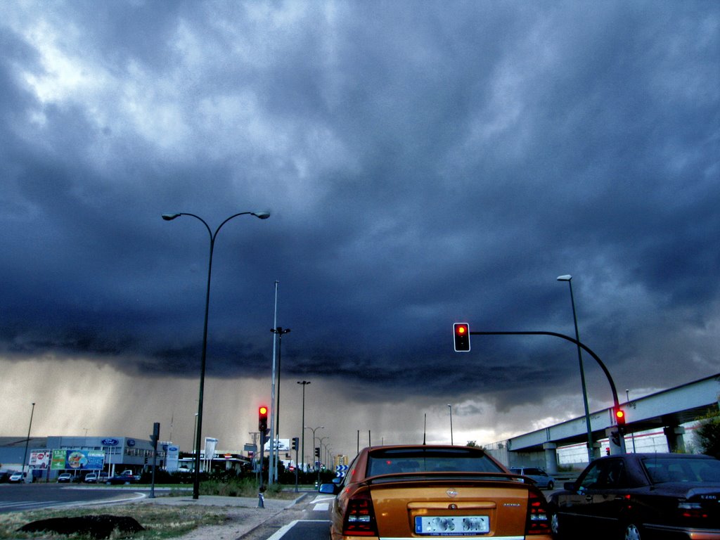 tormenta sobre Valladolid