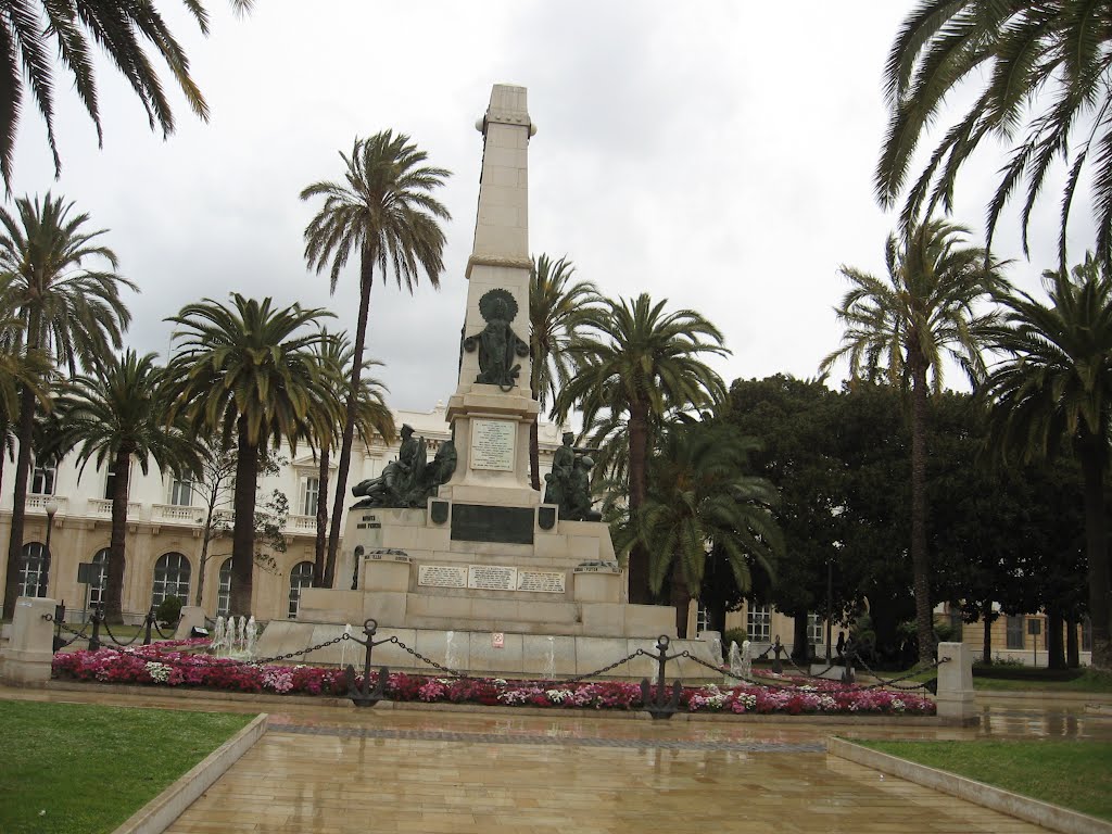 The monument in honor of "Héroes de Cavite y de Santiago de Cuba"
