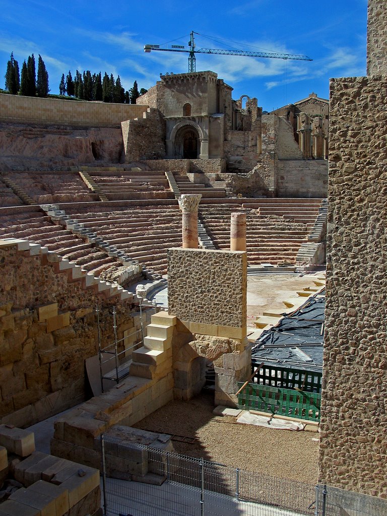 Obras en el teatro romano de Cartagena