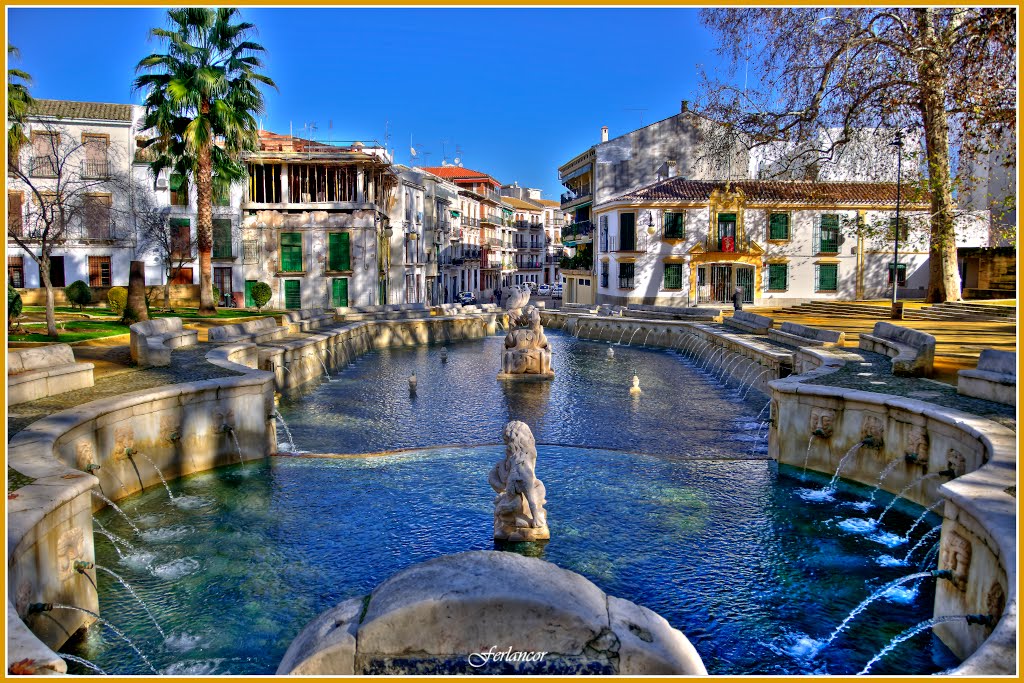 Fuente  del  Rey . Fuente  con 139  caños  y  diferentes  estatuas.(1803) (f).Dedicada  a  **Niteroi**