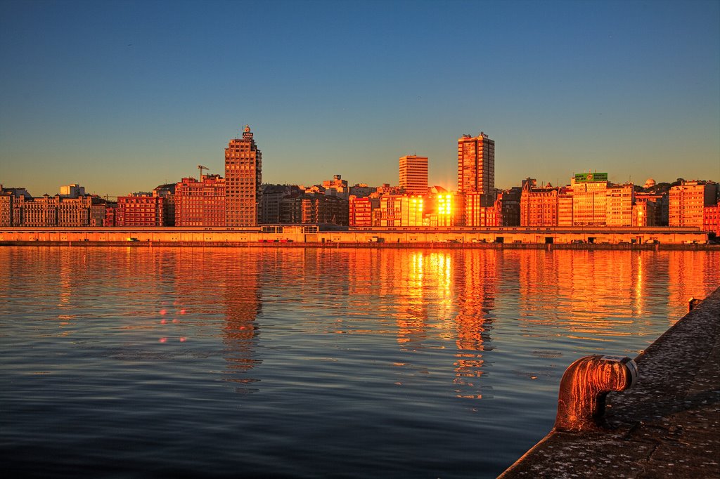 Corunna reflecting sunrise