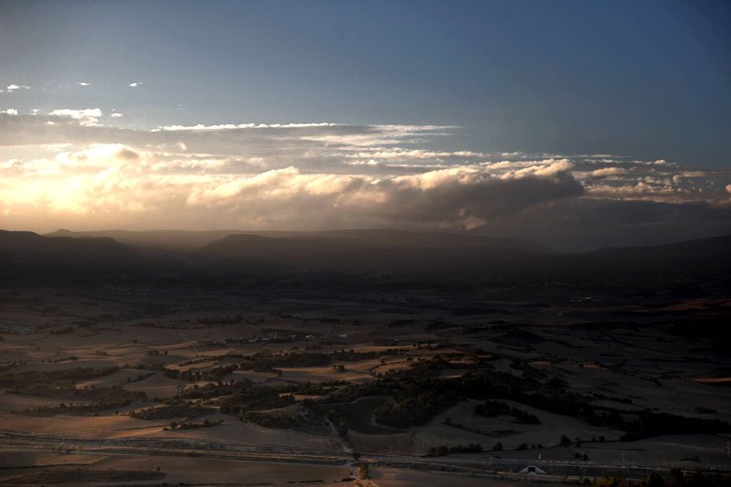 Campos al aterdecer