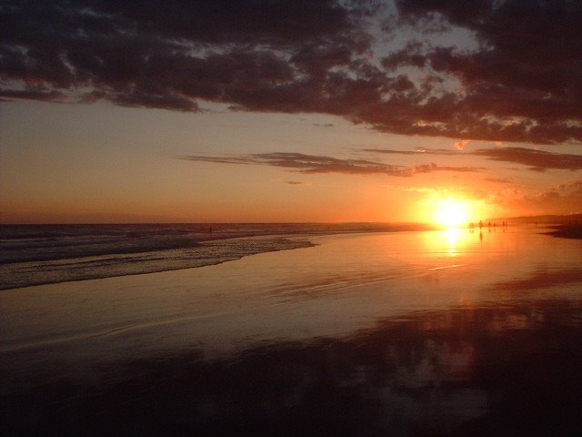 Atardecer en Necochea. Costa argentina.