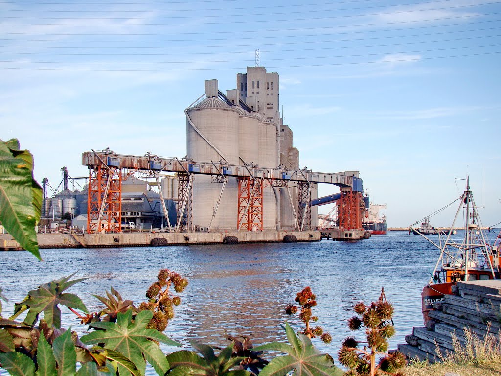 Necochea (Bs.As.) - Silos en el Puerto de Quequen - ecm