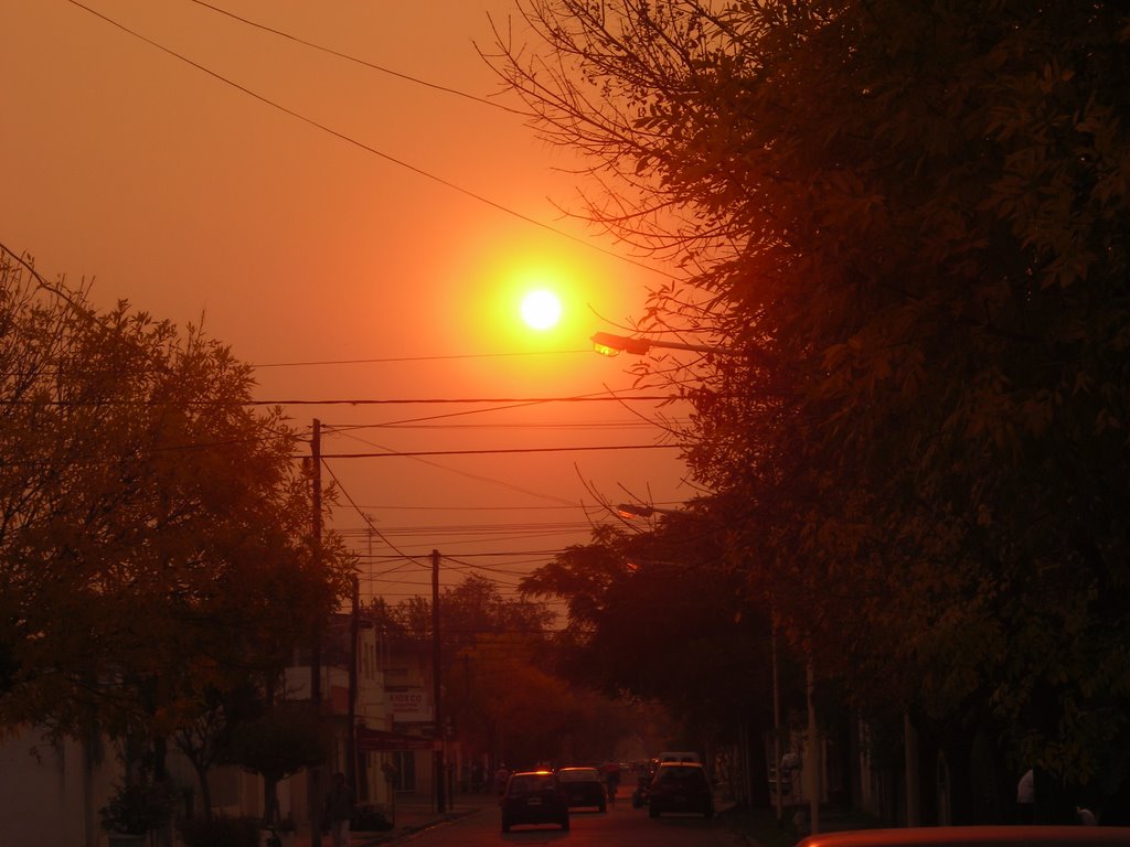 Atardecer, Pergamino calle Coni