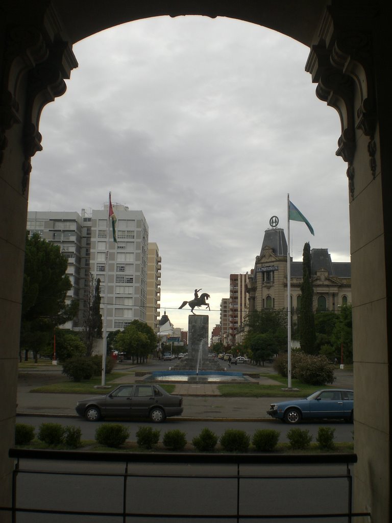 Vista para Plaza San Martim a partir do Palácio Municipal de Tres Arroyos - Argentina