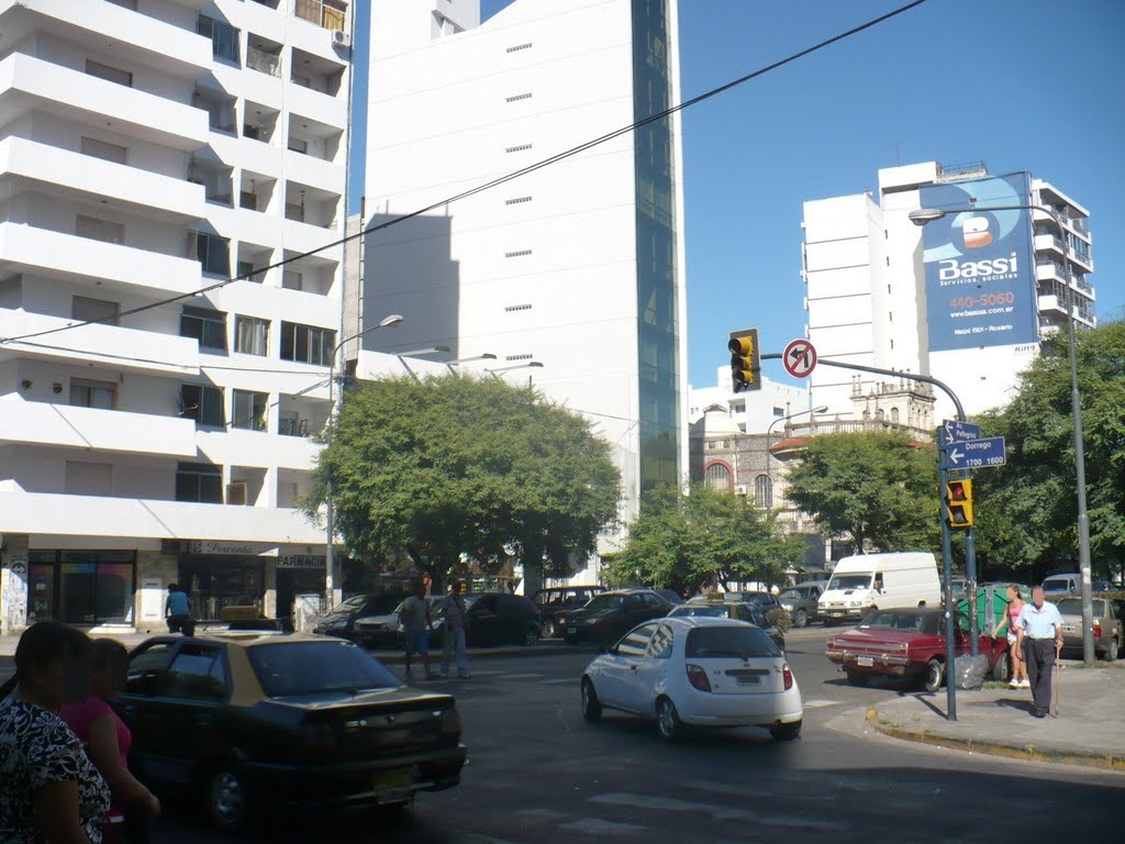 Avenida Pellegrini con Dorrego