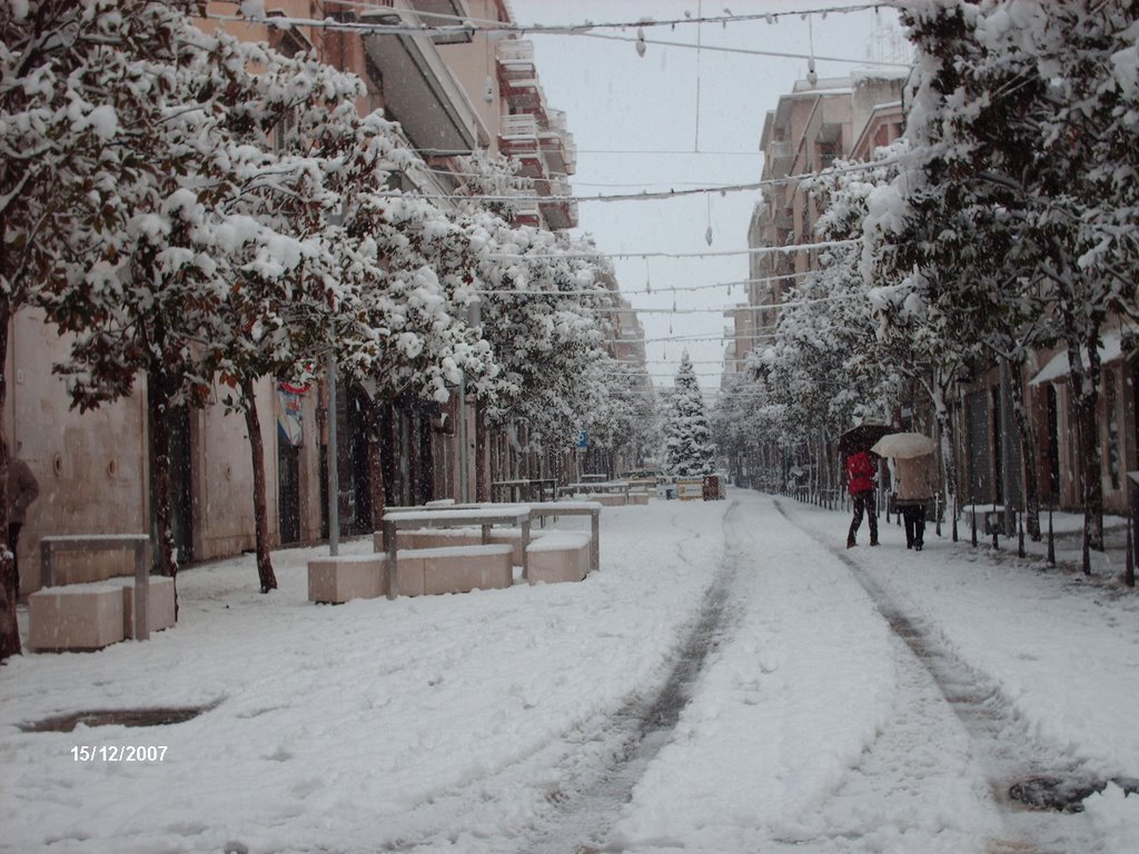 Viale Crispi innevata
