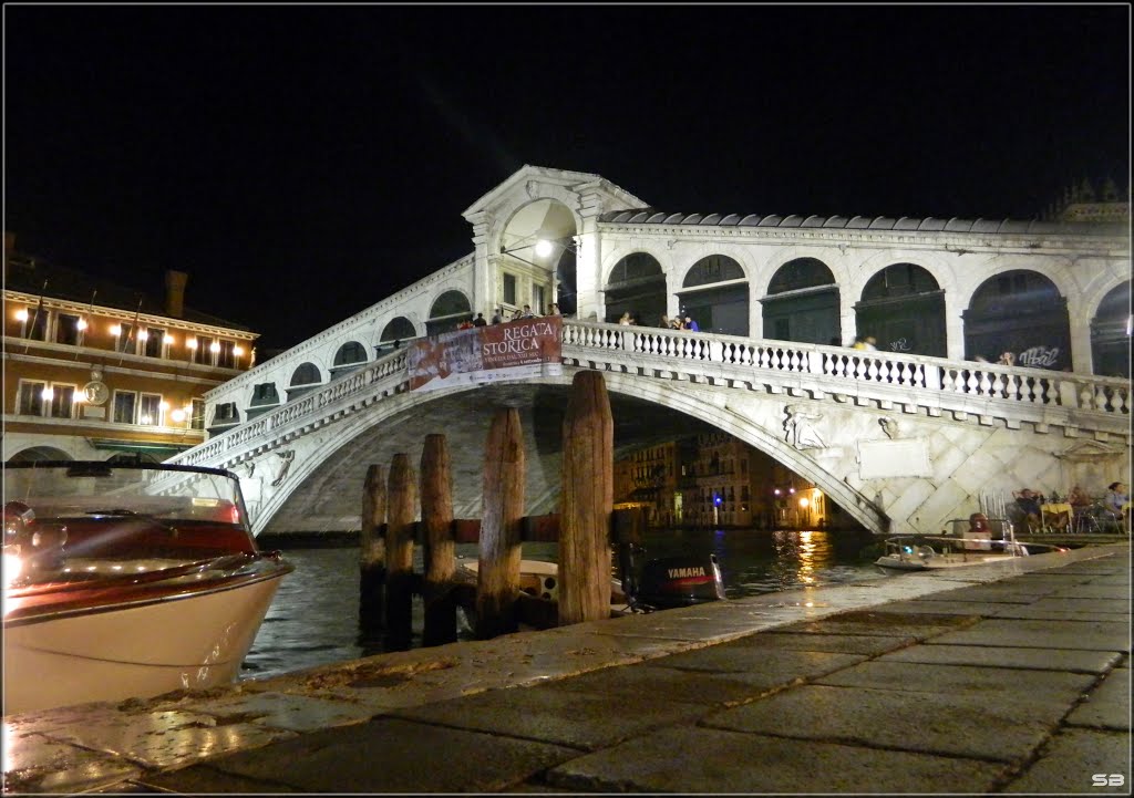 Venezia: Ponte di Rialto by night