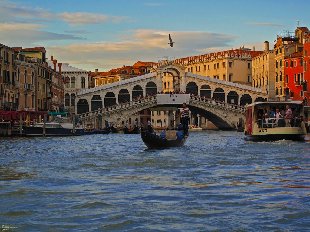 ITA Venezia Ponte Rialto (Canal Grande) from Gondola by KWOT ♥♥♥♥♥♥♥♥♥♥