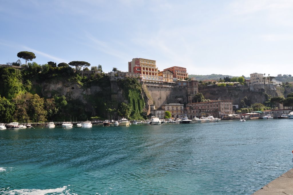 Sorrento from the boat leaving for Capri