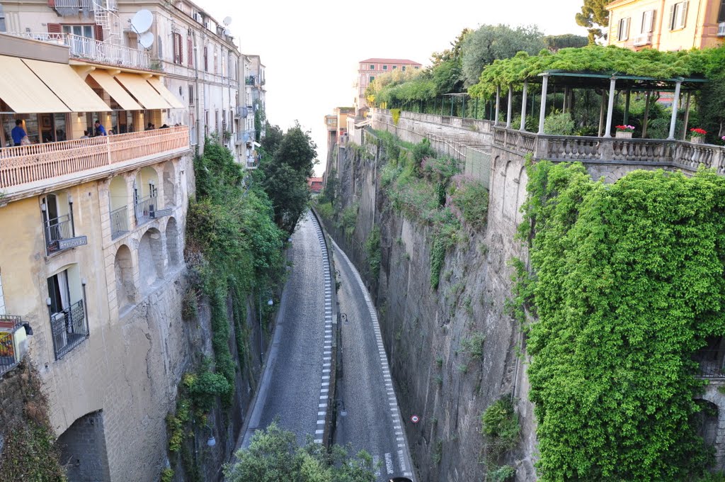 Sorrento - Road to Marina to catch the boat to Capri