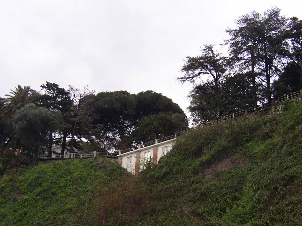 TRATTO DEL BELVEDERE DELLE "TERME NUOVE" CON "VILLA ERSILIA" SULLA "COLLINA DEL SOLARO" VISTA DAL "CONDOMINIO REGINA MARGHERITA" - CASTELLAMMARE DI STABIA (NA)