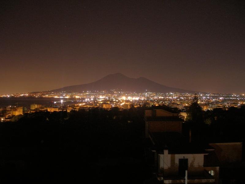 Vesuvius and cities by night from Hotel dei Congressi