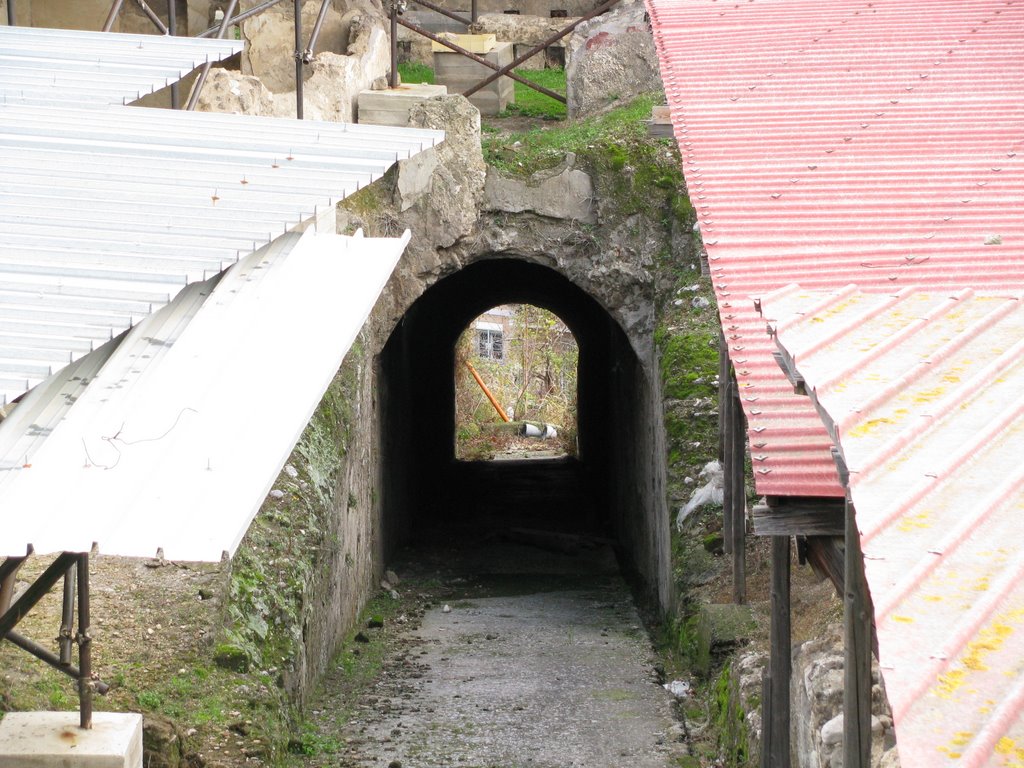 Villa Arianna, strada che portava a mare (particolare)