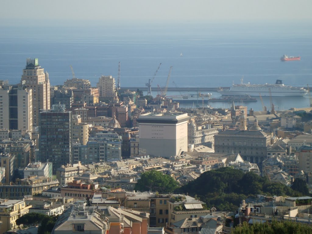 Vista del barrio de Castelletto de Génova