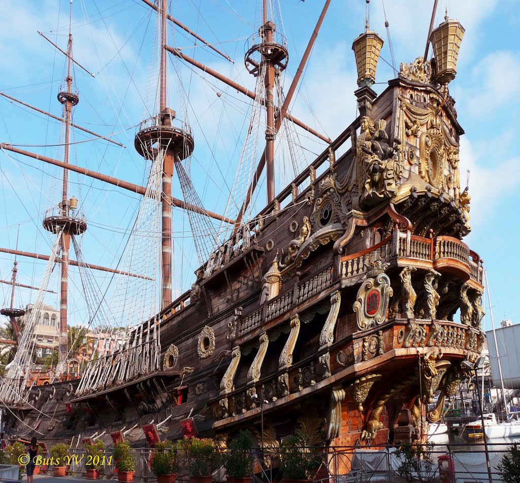 Galleon "Neptune" (stern and port side). Галеон «Нептун». Корма и левый борт