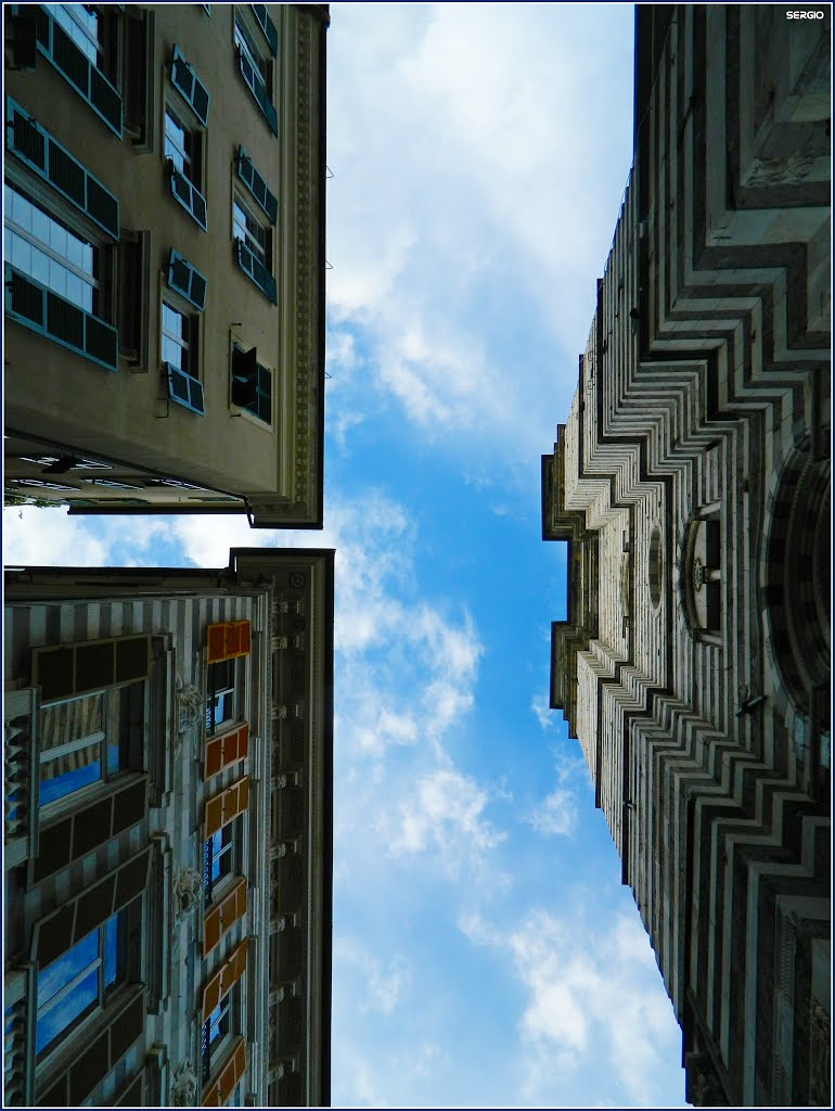 Genoa, Italy: Sky over St. Lawrence Cathedral