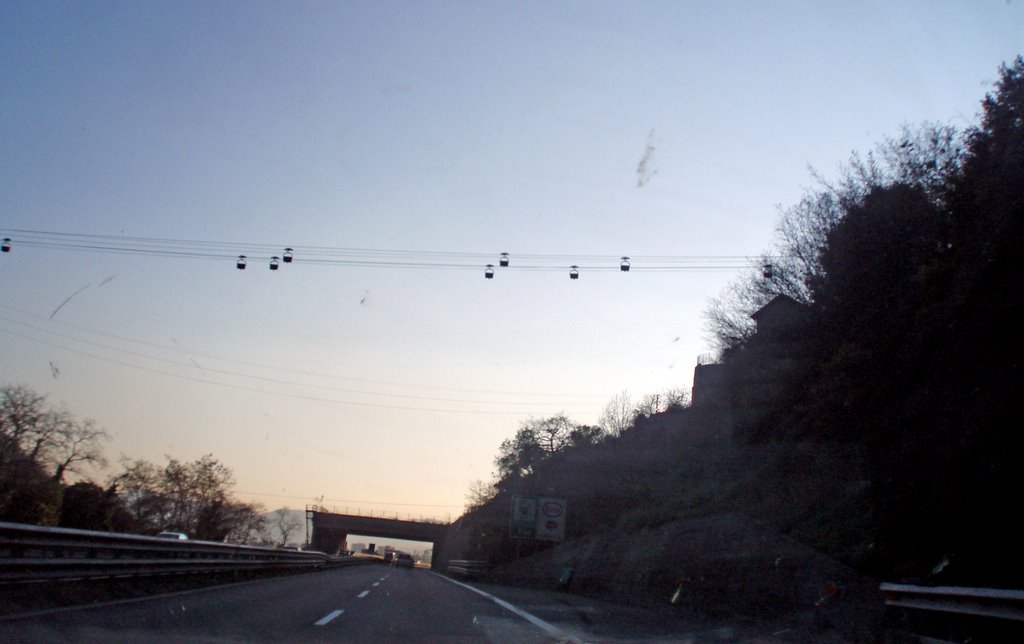 Genova Savona autostrada  Vecchia funicolare per il trasporto del carbone