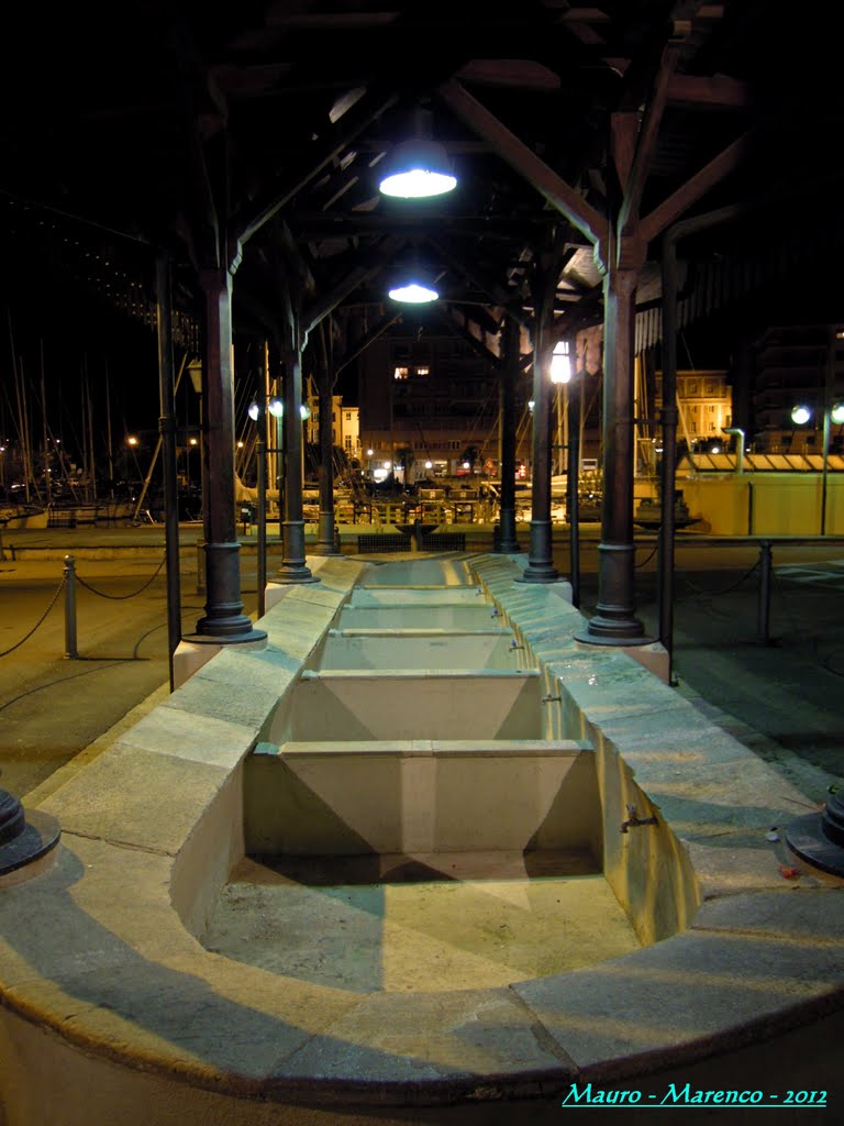 Savona, Piazza delle Mancine (particolare dellantico lavatoio)