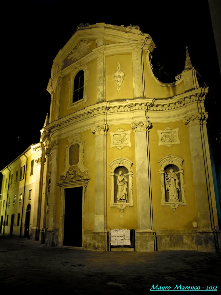 Savona, Via Untoria. Facciata rinascimentale della chiesa di S. Pietro