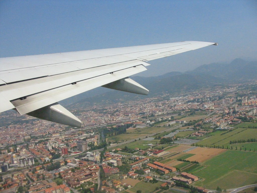 Bergamo, Italy, In Flight View