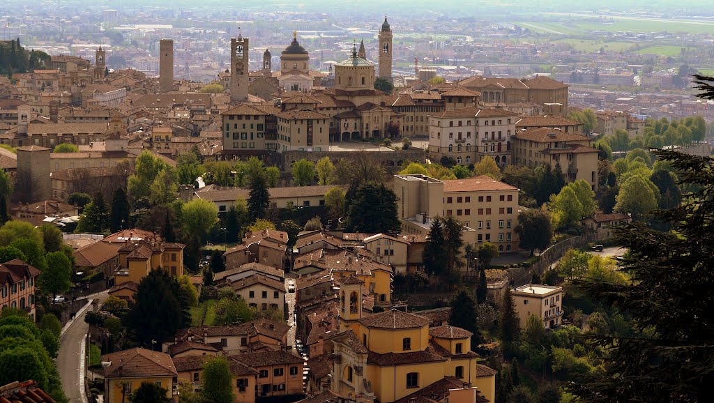 Bergamo - Città Alta dallalto.