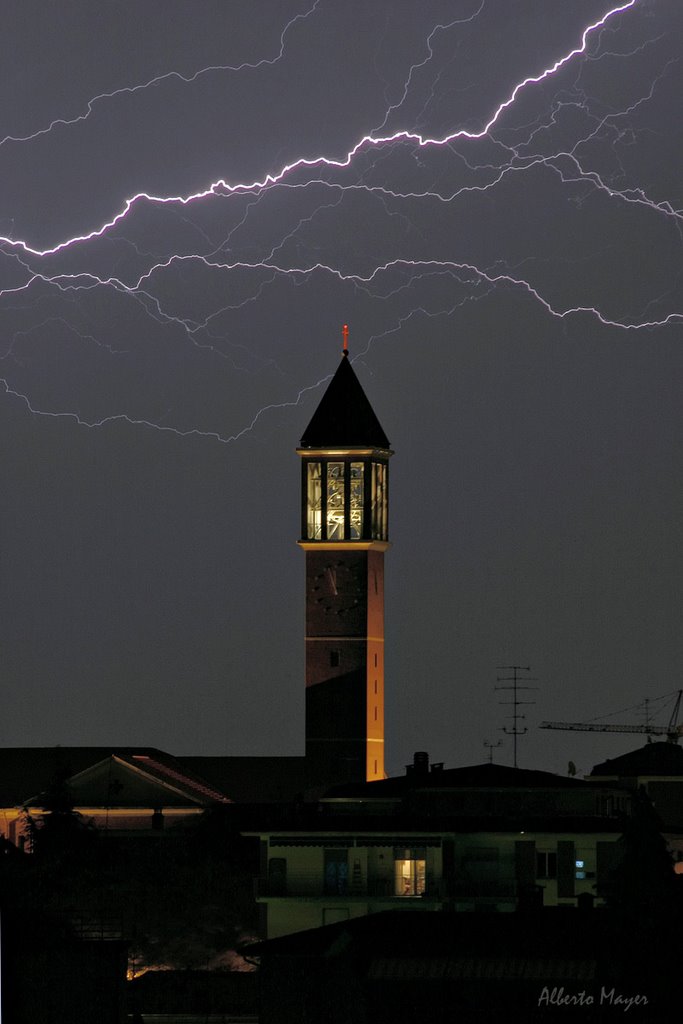 Lightning Church Tower