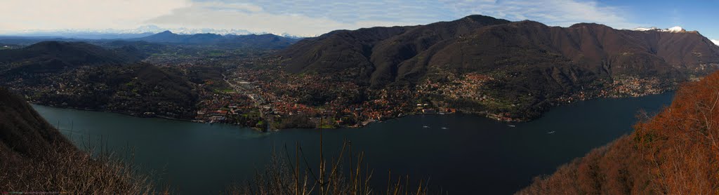 ITA Como [Lago di Como] Tavernola - [Breggia] - Cernobio (Alpi) from Brunate Panorama by KWOT