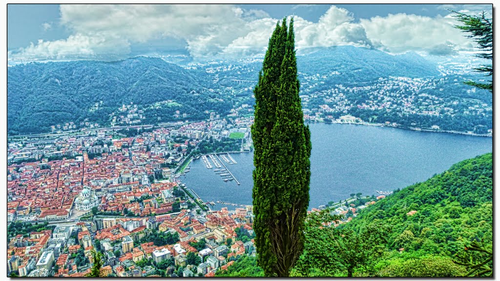 Como - Blick von Brunate auf die Stadt