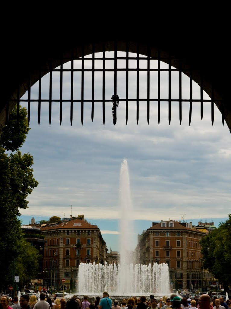 A view through the gate of Castello di Milano... Italy... by geotsak