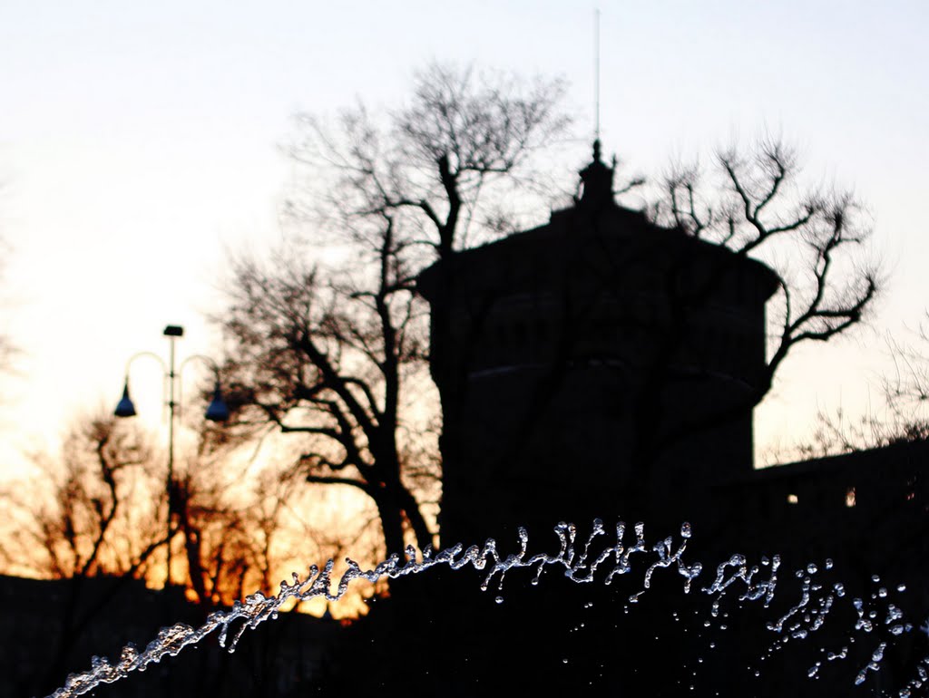 Castello Sforzesco and Fountain (details)