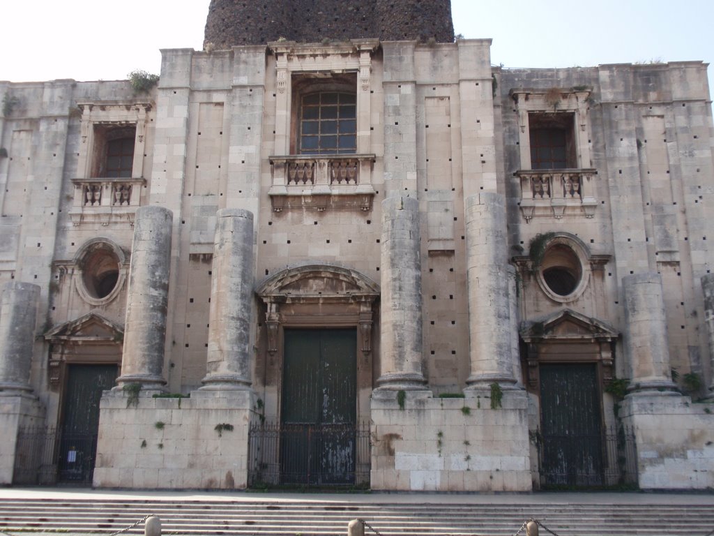 Facade of the Basilica di San Nicola lArena in Catania