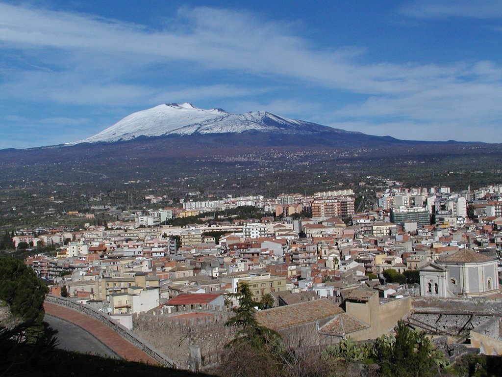 panorama dellEtna dal castello