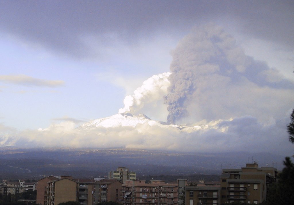 Vista Eruzione Etna dicembre 2005