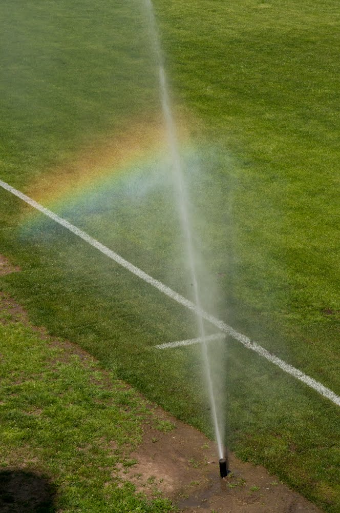 Lawn sprinkler rainbow