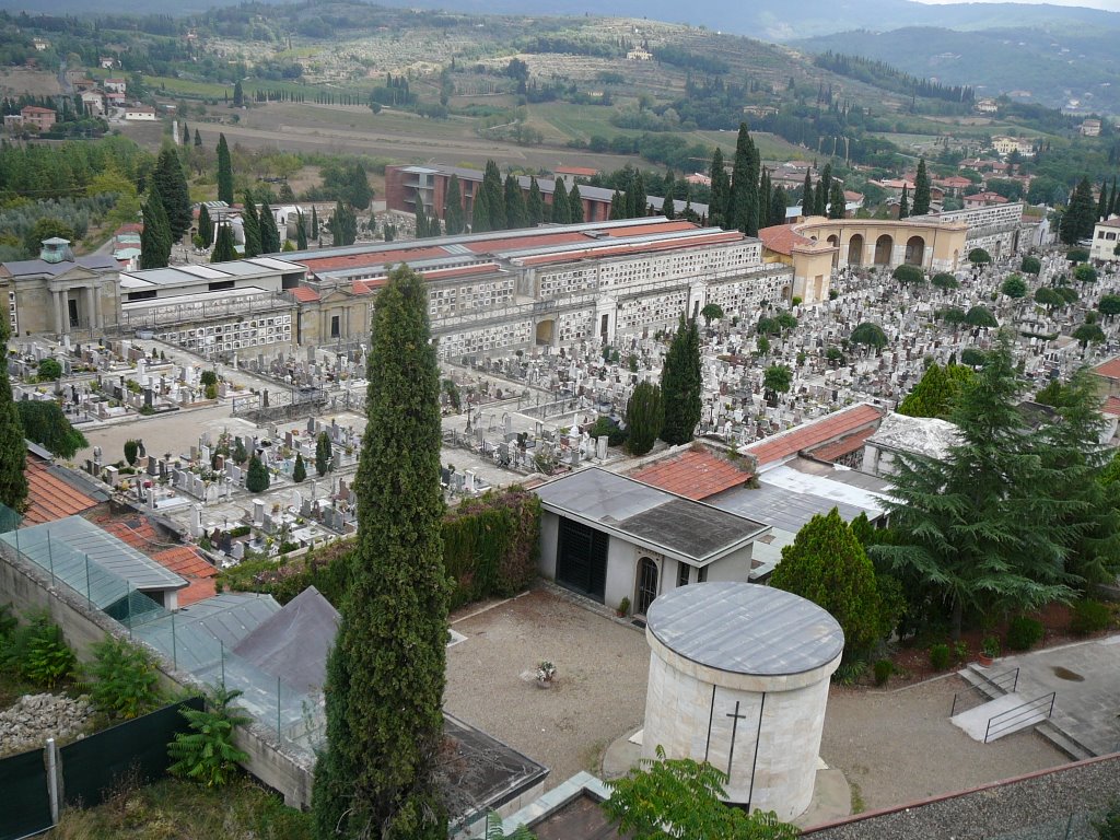 Arezzo cemetery seen from Medici citadel