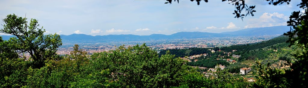 Panorama di Prato, verso Pistoia