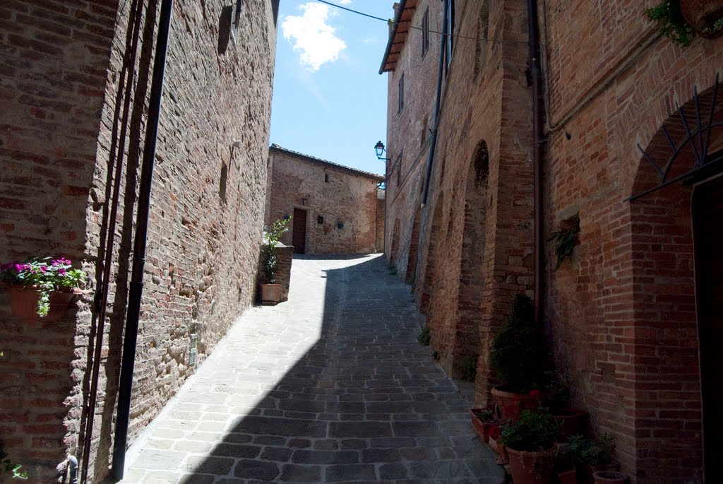 small street of Torrita di Siena