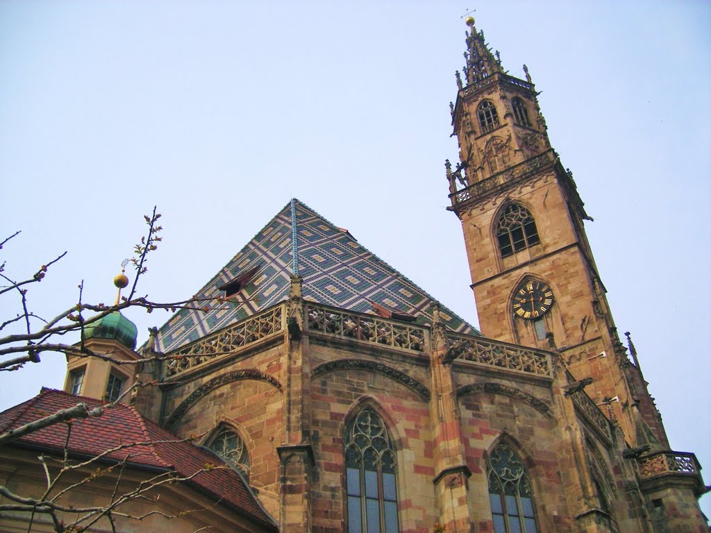 Duomo di Bolzano: labside poligonale e il campanile