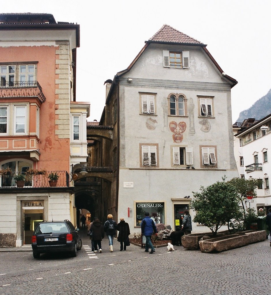 Bozen, Kornplatz, Passage zu den Lauben