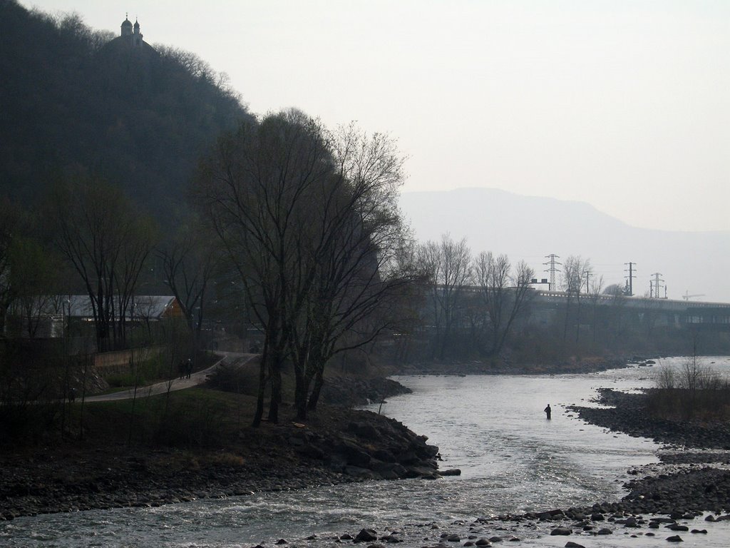 Fischer im Eisack - pescatore nellIsarco