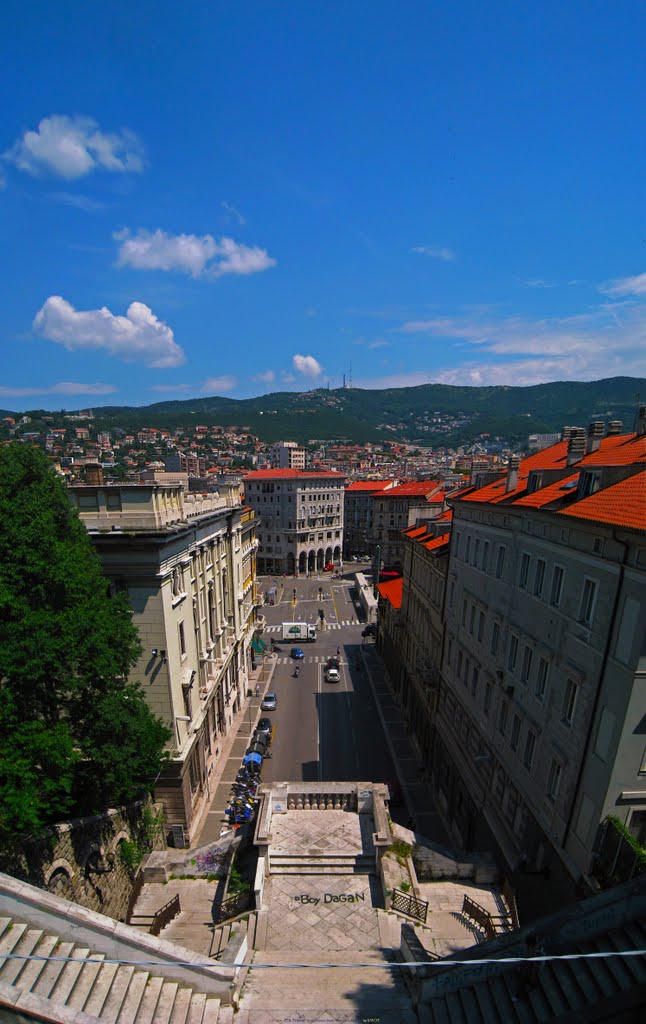 ITA Trieste Scala Silvano Buffa (Scala dei Giganti) - Via Silvio Pellico Panorama by KWOT